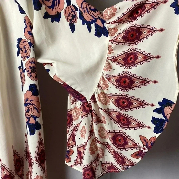 LIVING DOLL LOS ANGELAS WO SIZE 22/24(?). TOP CREAM COLOR NAVY RUST MAUVE - Picture 3 of 11